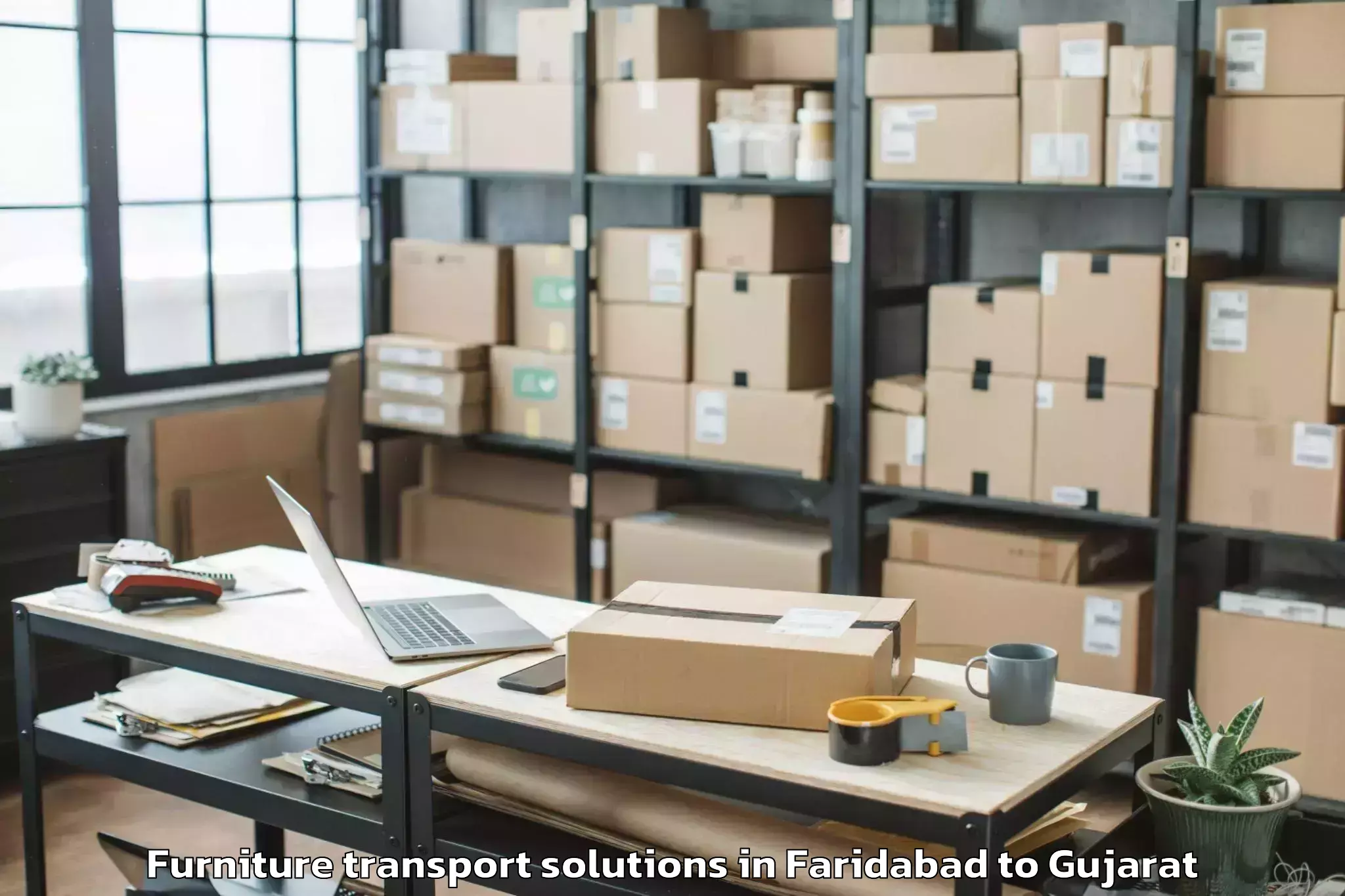 Hassle-Free Faridabad to Damnagar Furniture Transport Solutions